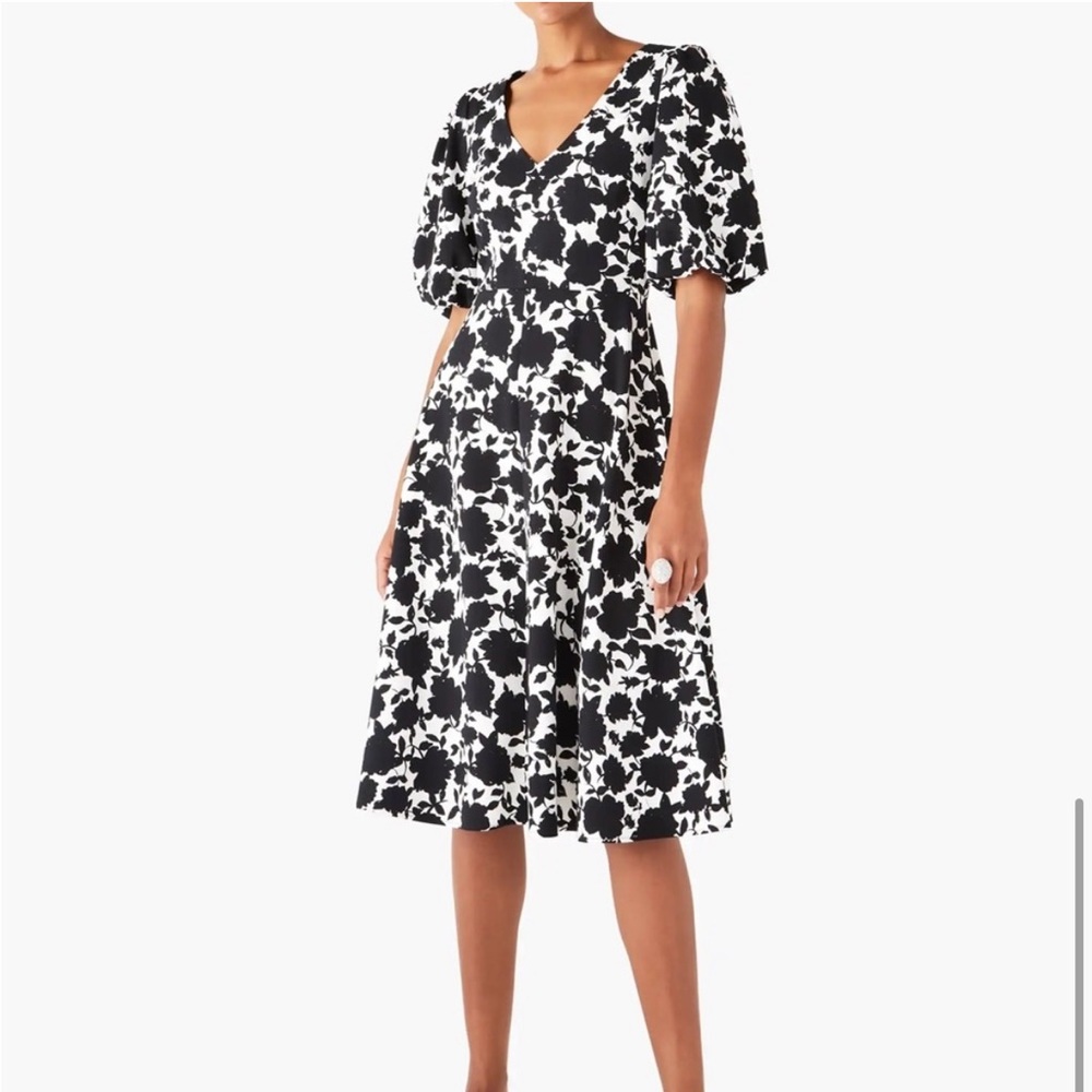 NWT Kate Spade Bicolor Floral Ponte Dress